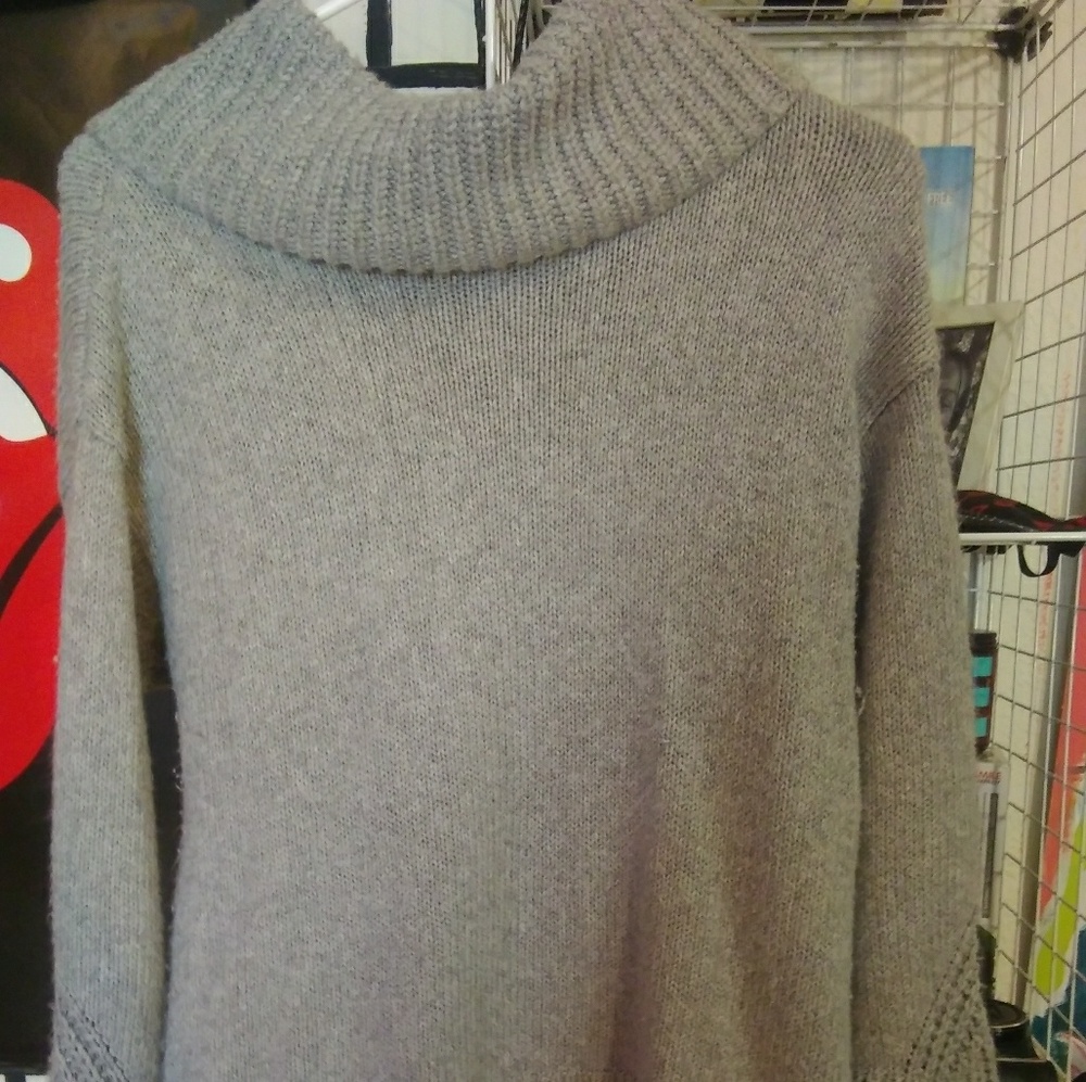 Grey turtle neck sweater